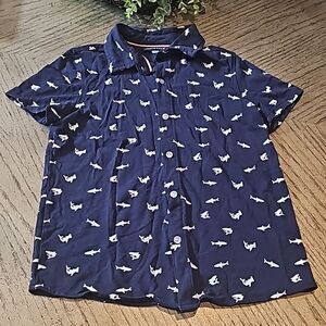 Shark button down shirt size 7 Andy & Evan